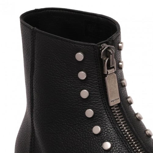 Black Stud-Embellished Boots