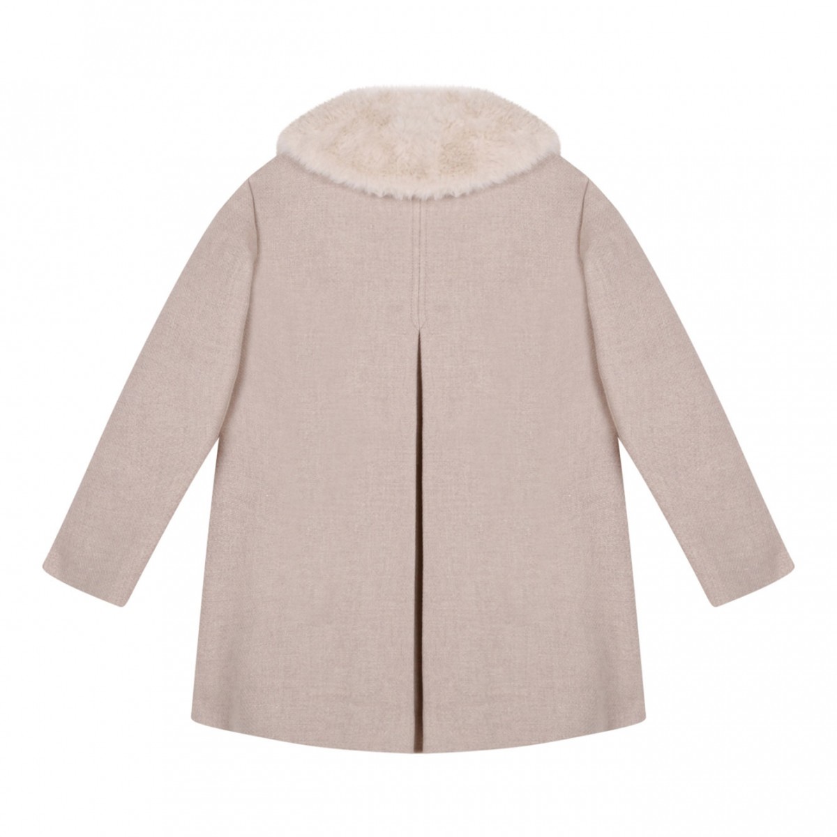 Beige Faux-Fur Collar Coat