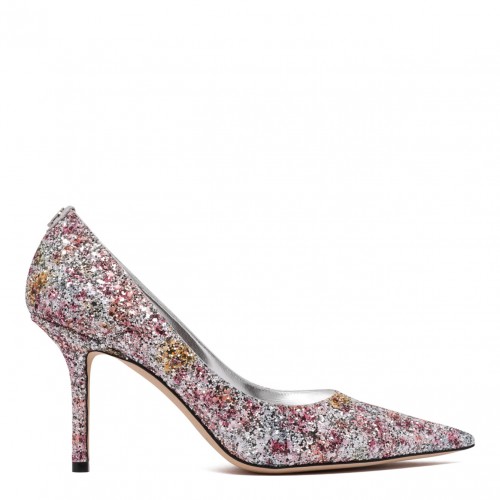 Love 85 Pink Glitter-Detail Pumps