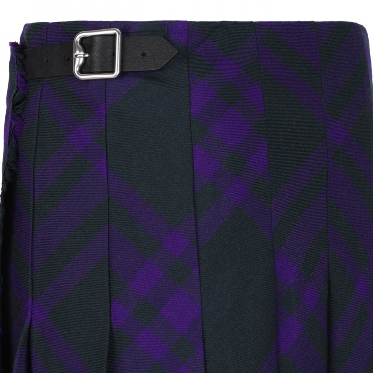 Vintage Check Wool Straight Skirt