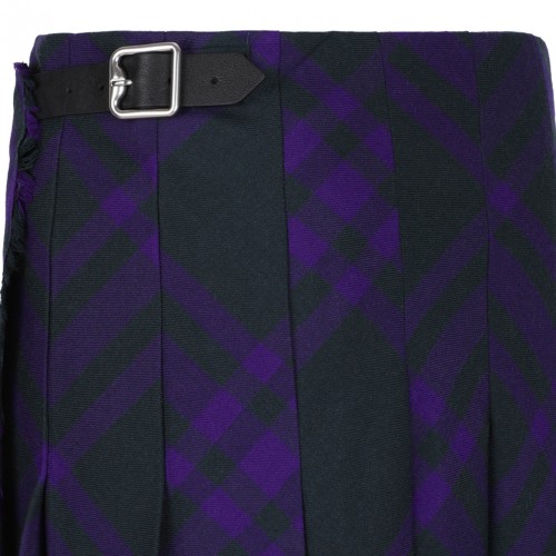 Vintage Check Wool Straight Skirt