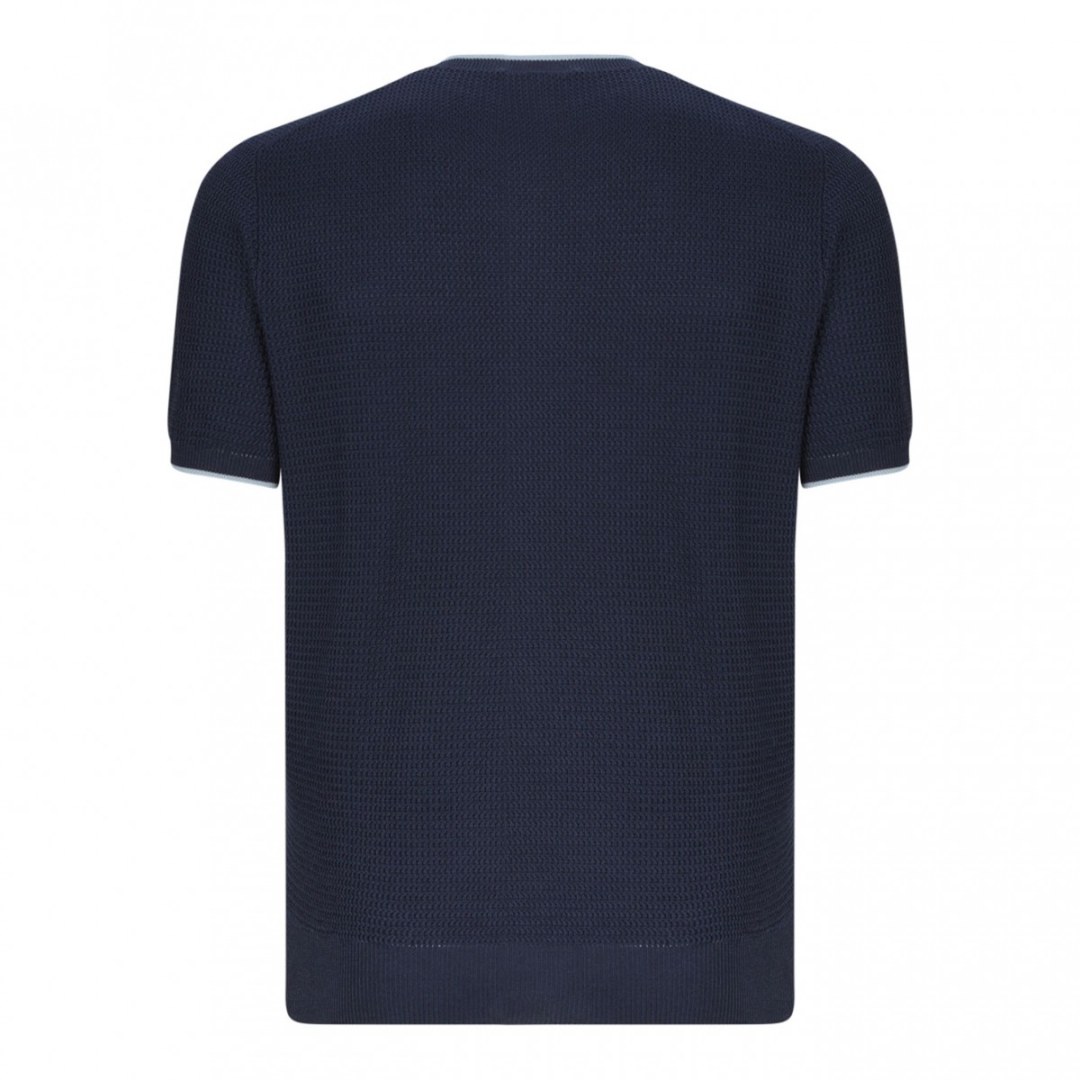 Navy Blue Logo Embroidered T-Shirt