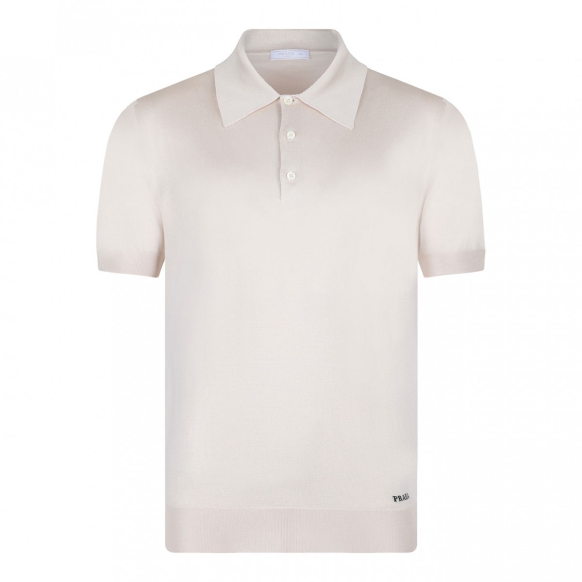 Natural Embroidered Logo Polo Shirt