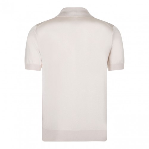 Natural Embroidered Logo Polo Shirt 2