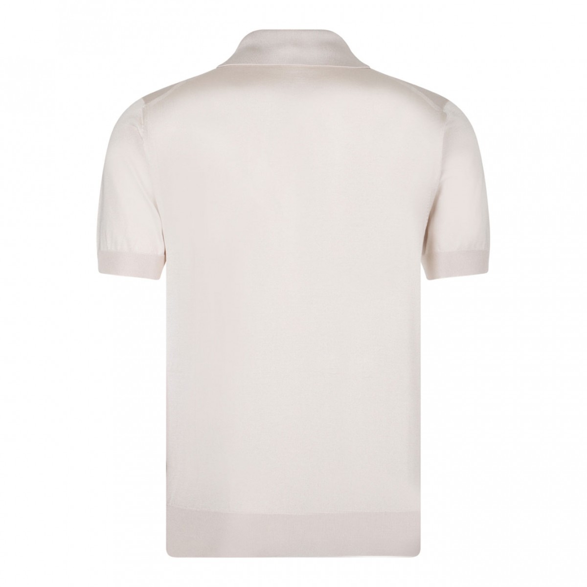 Natural Embroidered Logo Polo Shirt