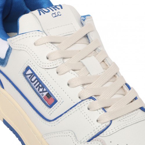 White and Blue CLC Sneakers