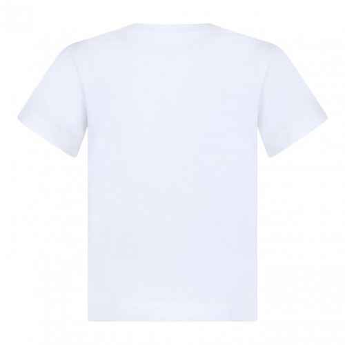 White Embroidered Heart Logo T-Shirt 2