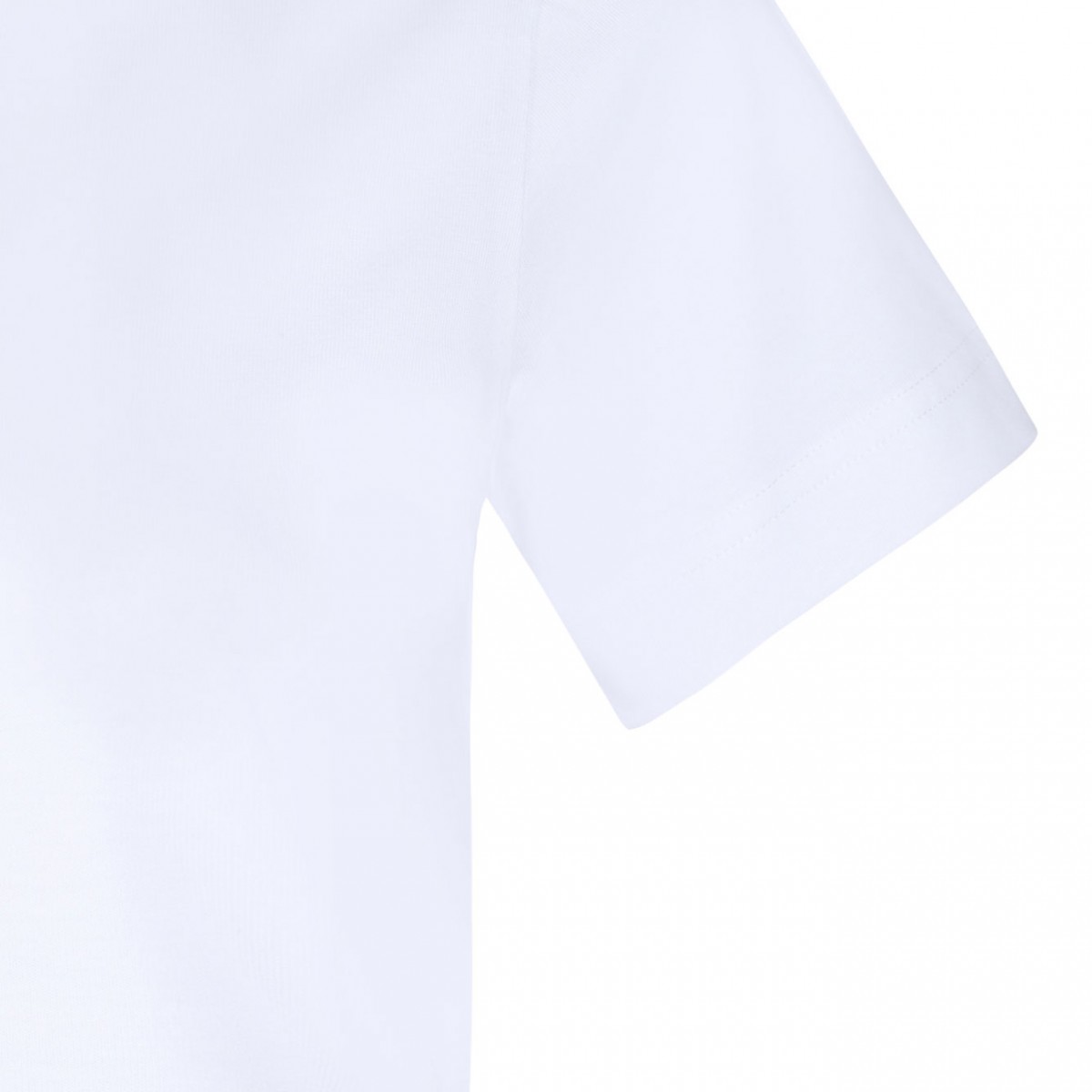 White Embroidered Heart Logo T-Shirt