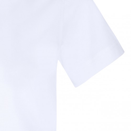 White Embroidered Heart Logo T-Shirt