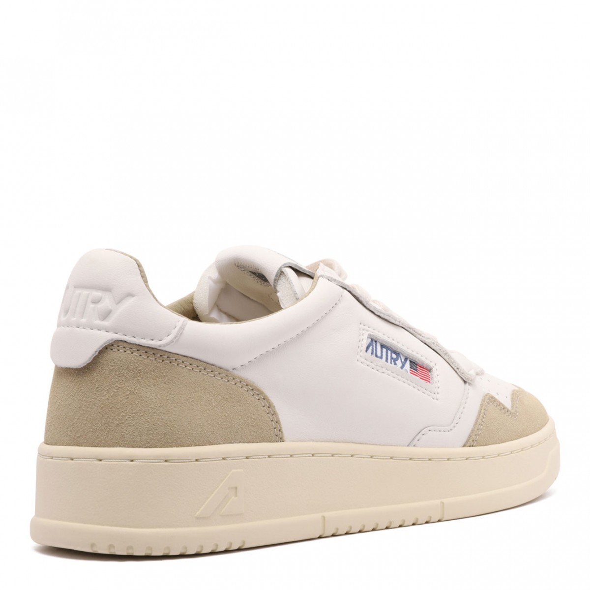 Medalist White and Beige Sneakers