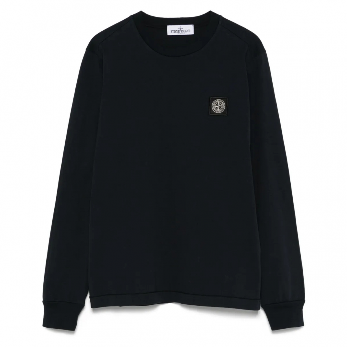 Navy Blue Compass-Patch T-Shirt