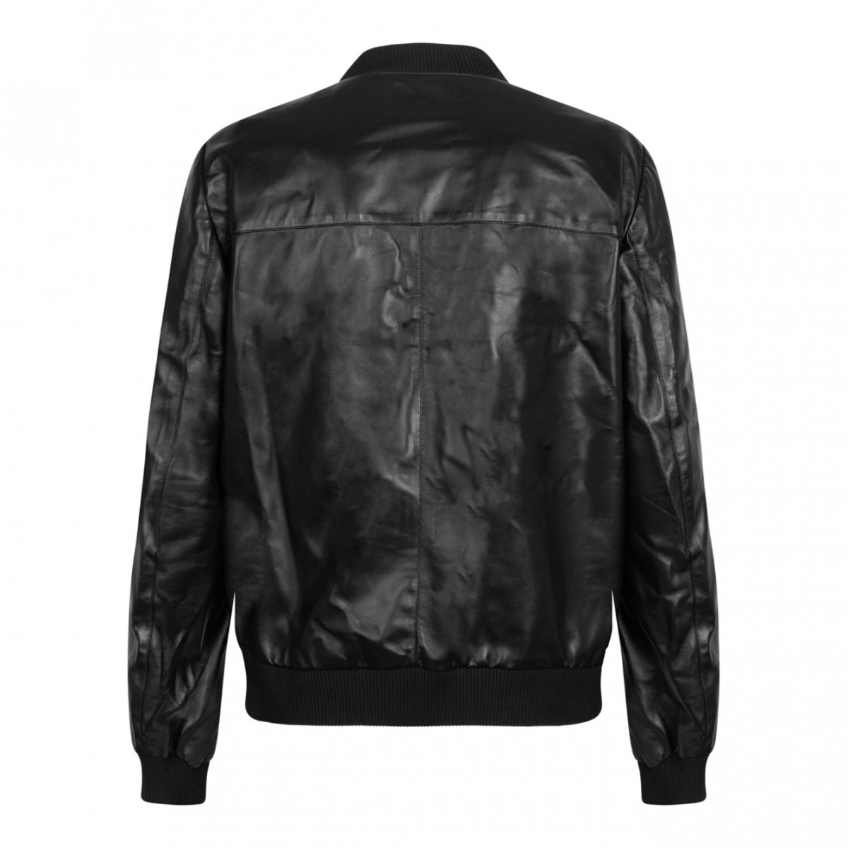 Black Reversible Bomber Jacket