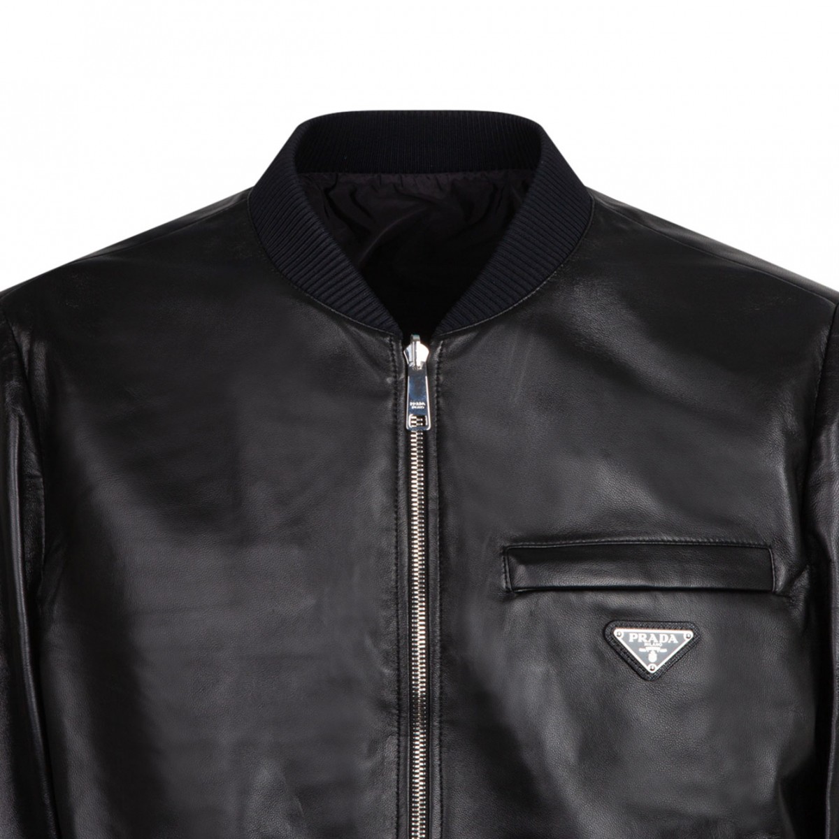 Black Reversible Bomber Jacket