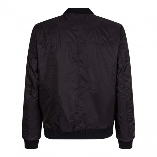 Black Reversible Bomber Jacket