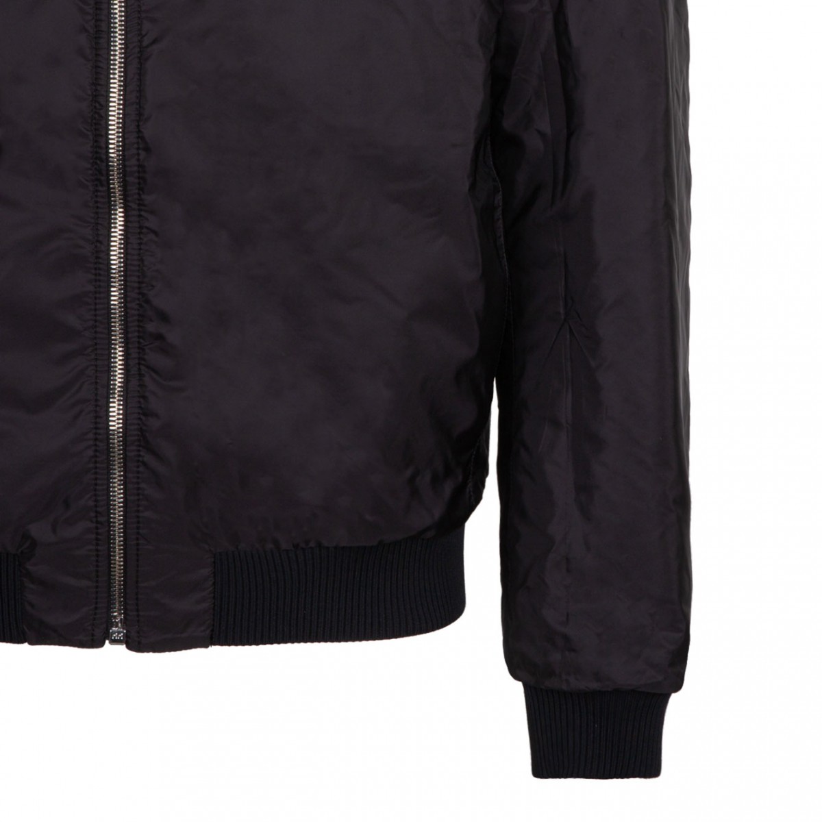 Black Reversible Bomber Jacket