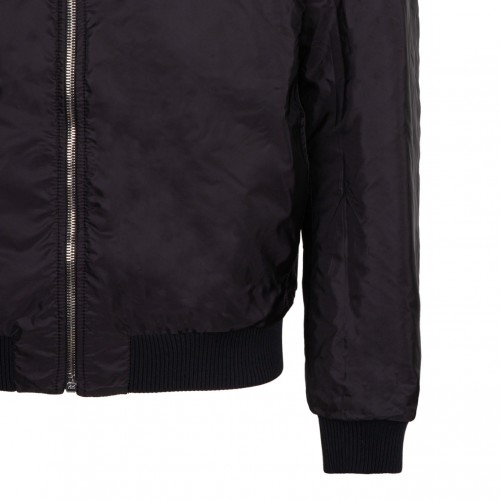 Black Reversible Bomber Jacket