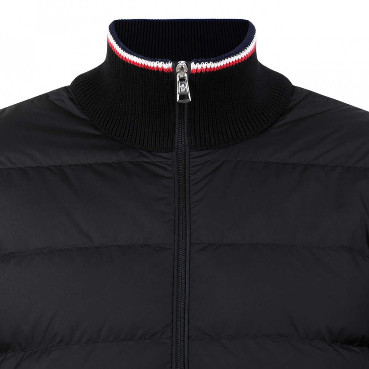 Dark Blue Padded Zip Up Cardigan