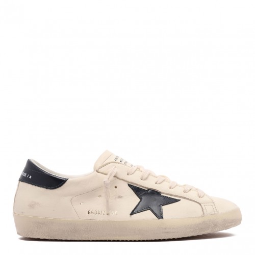 White and Black Super Star Sneakers