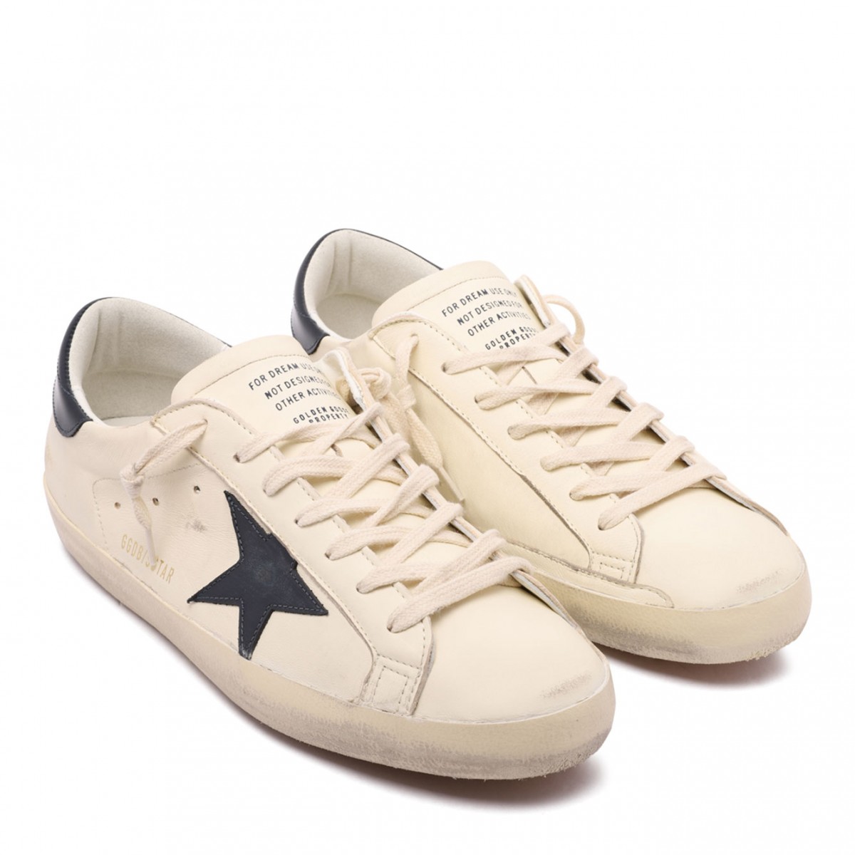White and Black Super Star Sneakers