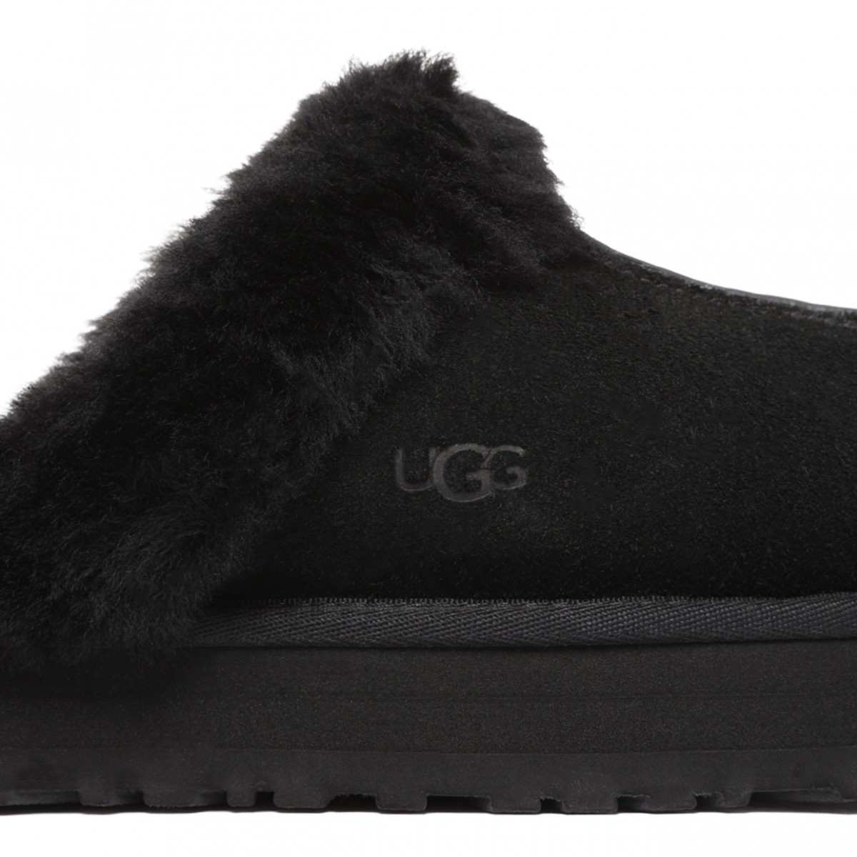 Black Disquette Platform Slippers