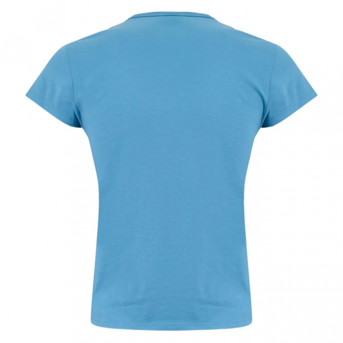 Light Blue Logo Embroidered T-Shirt