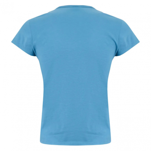 Light Blue Logo Embroidered T-Shirt