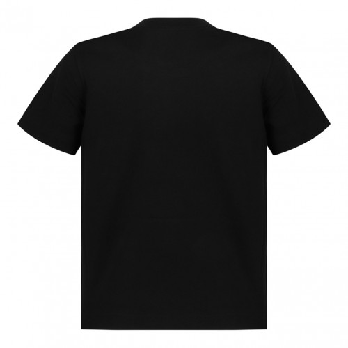 Black Embroidered Heart Logo T-Shirt 2