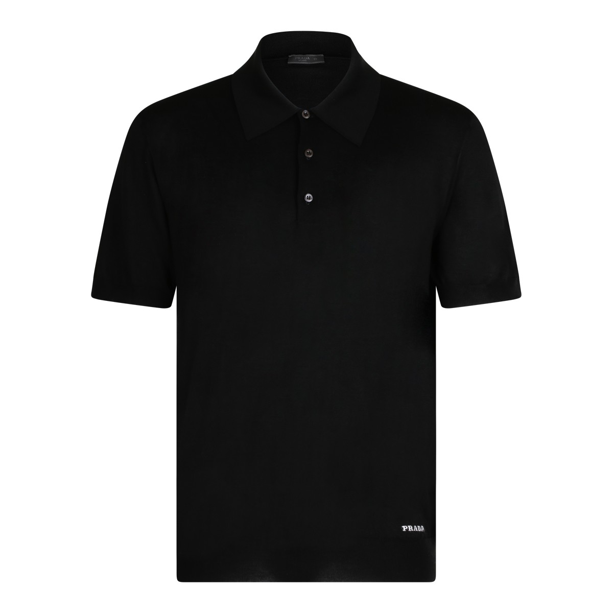 Black Embroidered Logo Polo Shirt