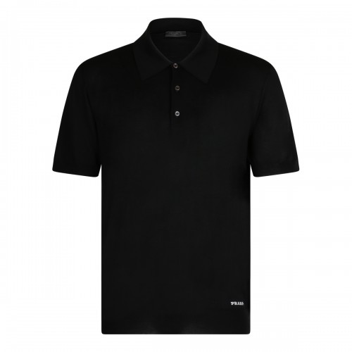 Black Embroidered Logo Polo Shirt