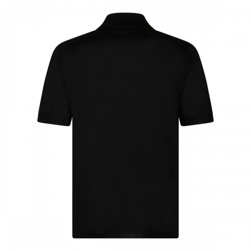 Black Embroidered Logo Polo Shirt