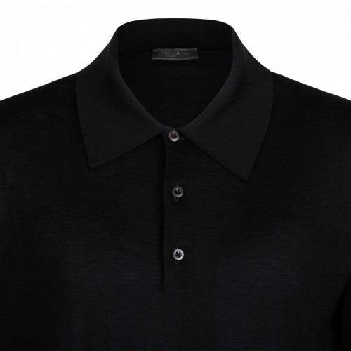 Black Embroidered Logo Polo Shirt