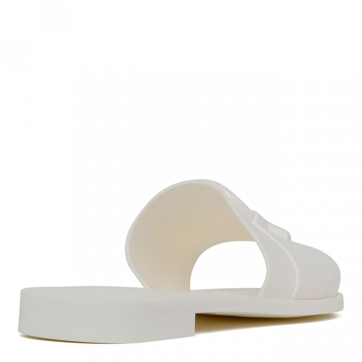 Moncler White Mon Slides