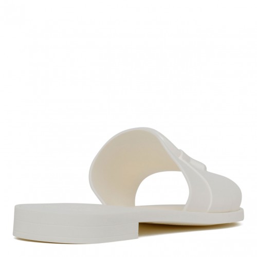 Moncler White Mon Slides