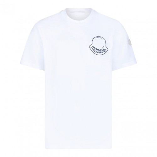 White Logo Print T-Shirt
