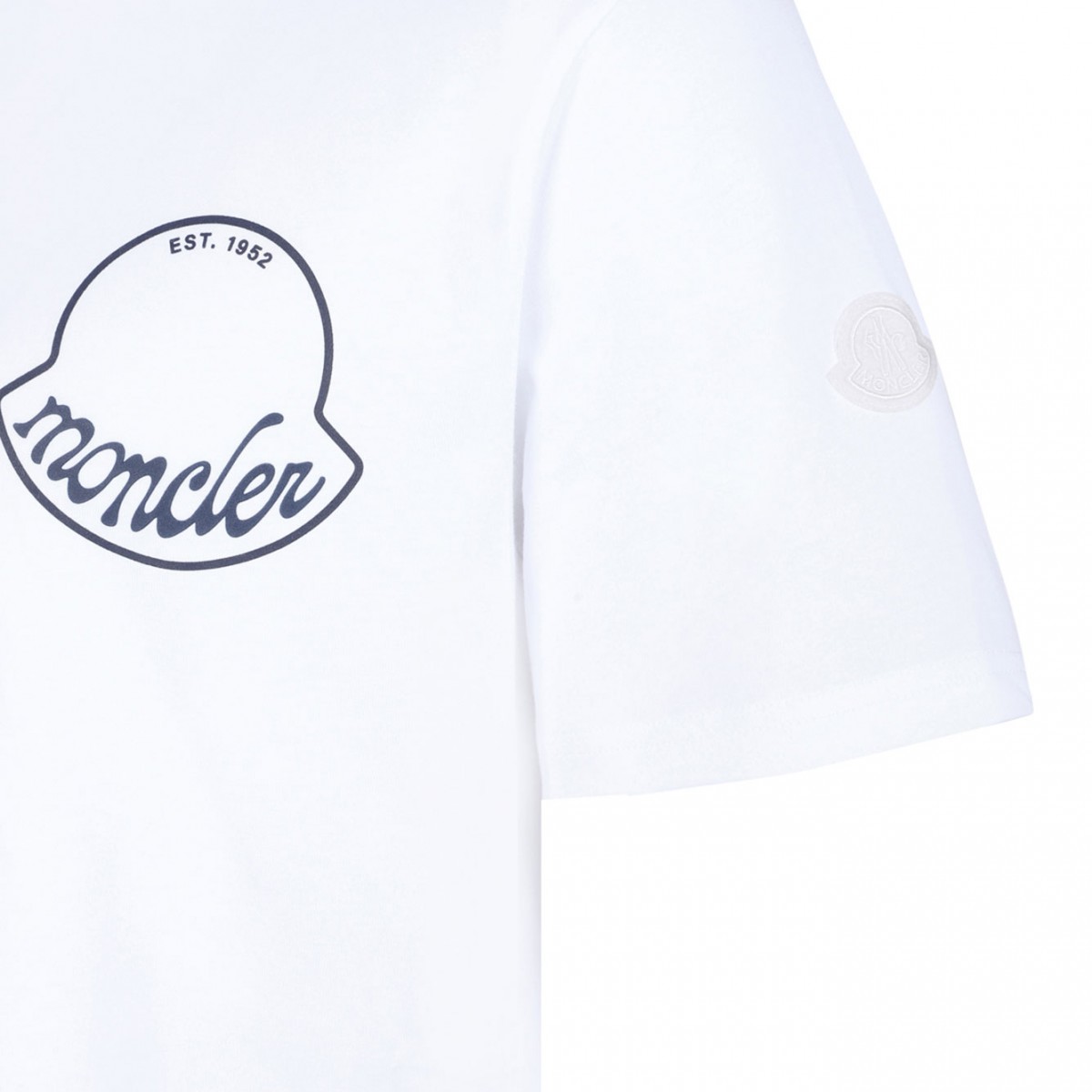 White Logo Print T-Shirt