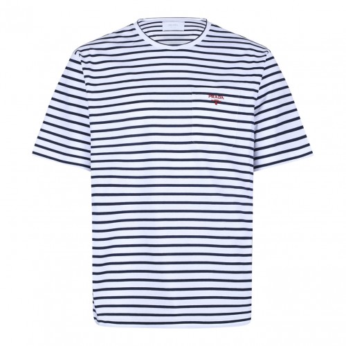 White and Blue Stripe T-Shirt