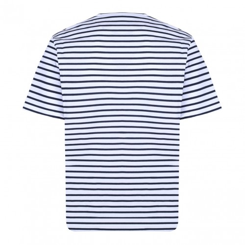 White and Blue Stripe T-Shirt
