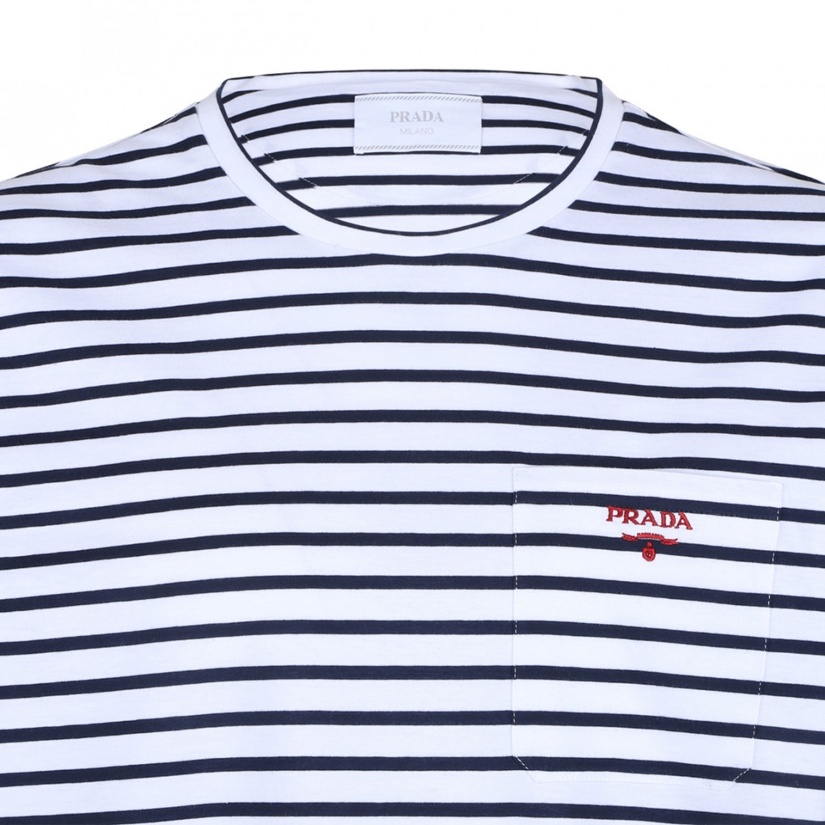 White and Blue Stripe T-Shirt
