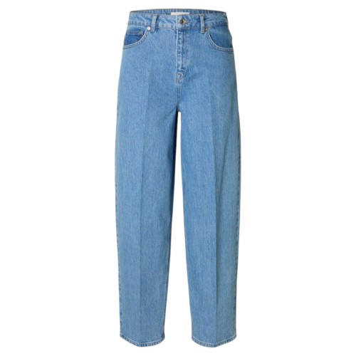 Light Blue Denim Barrel Jeans