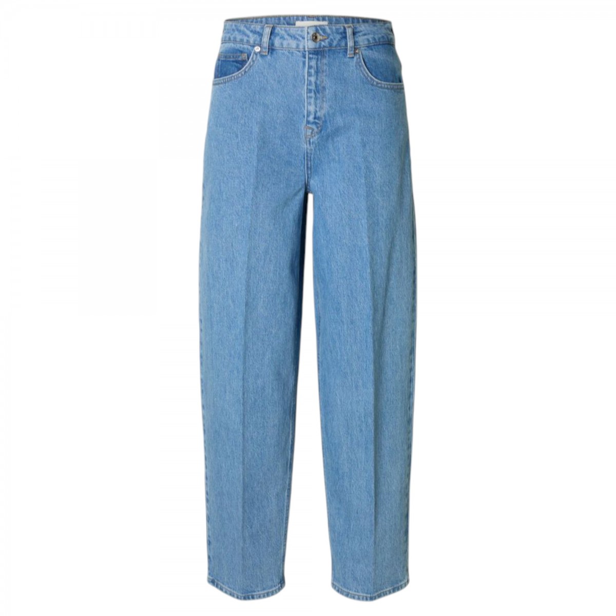 Light Blue Denim Barrel Jeans
