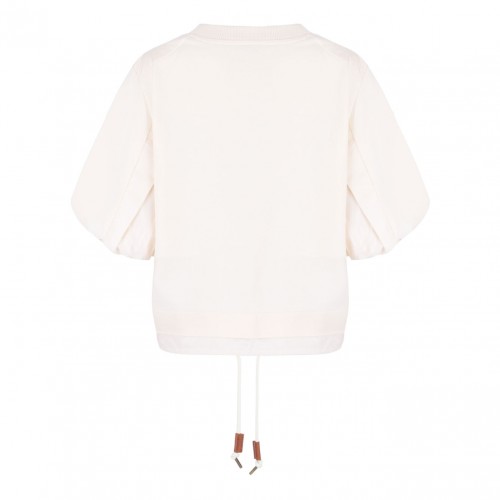 White Puff Sleeves T-Shirt