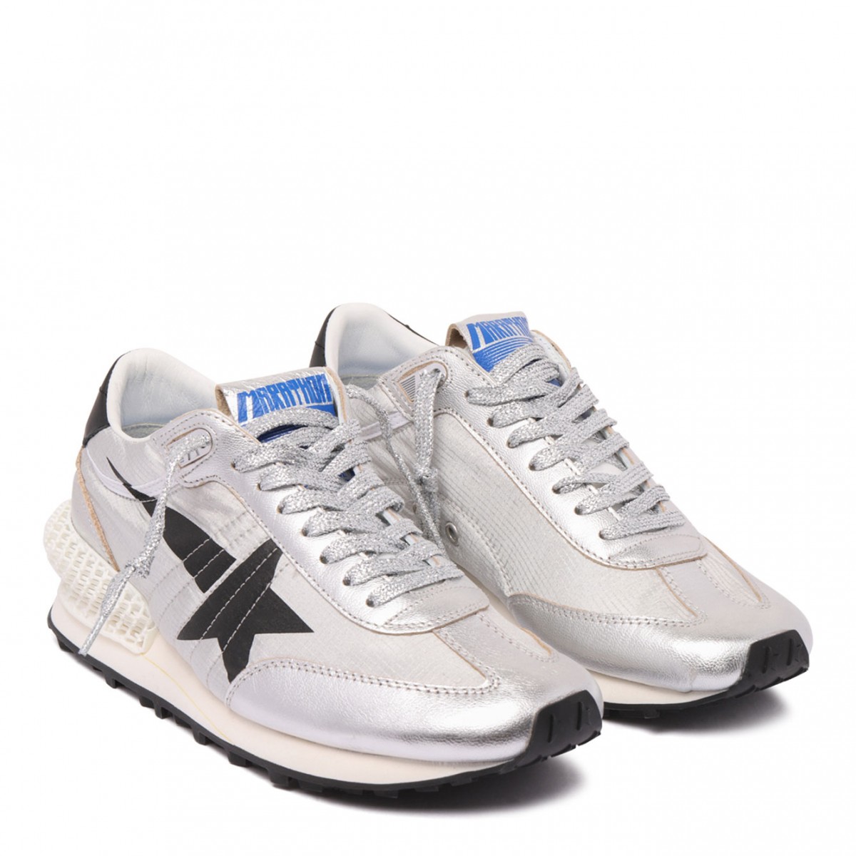 Silver Tone Running Marathon Sneakers