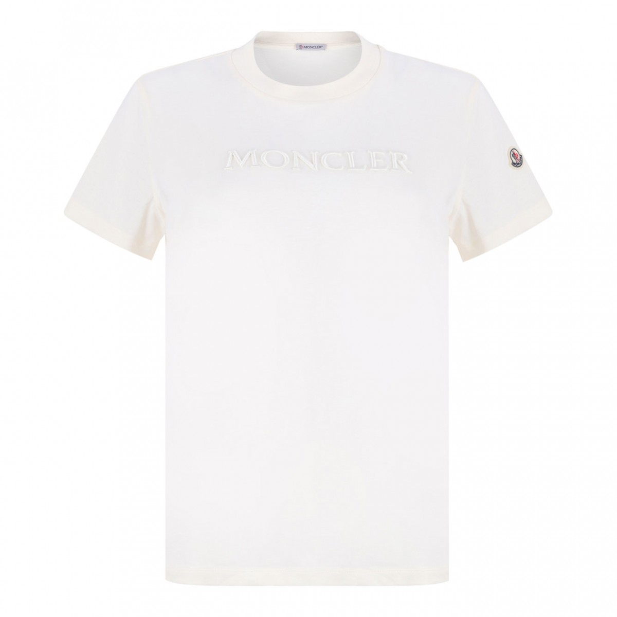 White Logo Print T-Shirt