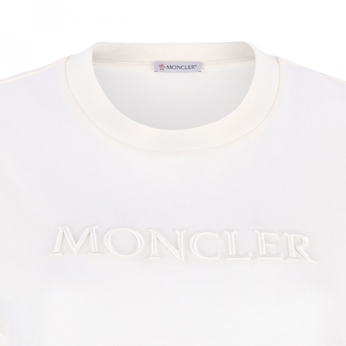 White Logo Print T-Shirt