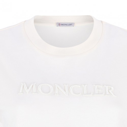 White Logo Print T-Shirt
