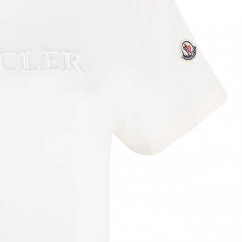 White Logo Print T-Shirt