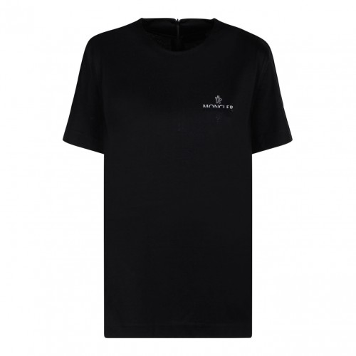 Black Cotton Jersey Logo T-Shirt