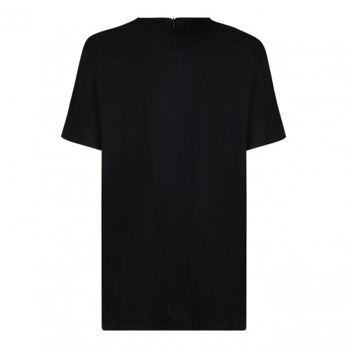 Black Cotton Jersey Logo T-Shirt 2