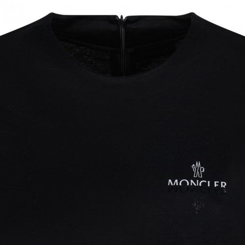 Black Cotton Jersey Logo T-Shirt