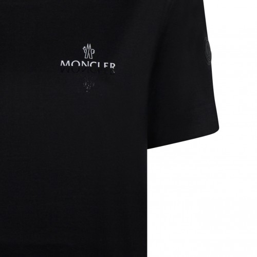 Black Cotton Jersey Logo T-Shirt